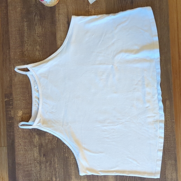 torrid Tops - Torrid White High Neck Foxy Crop Cami